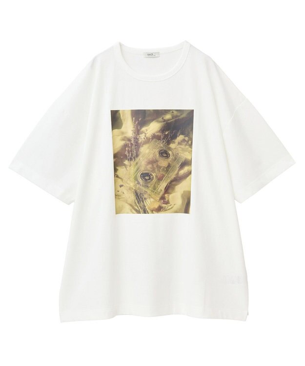 earth music&ecology アソートグラフィックルーズＴｅｅ Off White