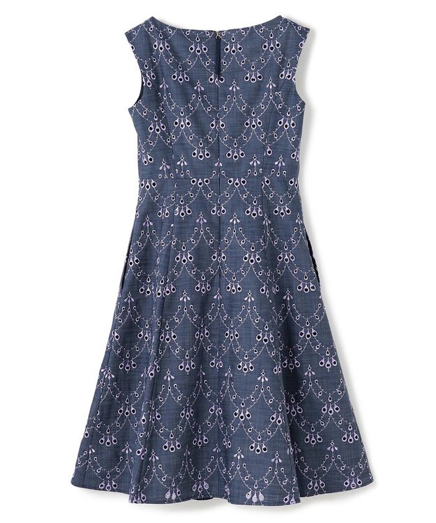 TOCCA 【洗える】PEACOCK TAIL LACE ドレス ライラック系7