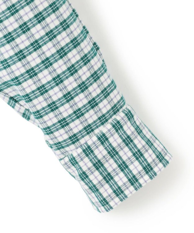 J.PRESS MEN ストレッチ コットンネルシャツ グリーン系3