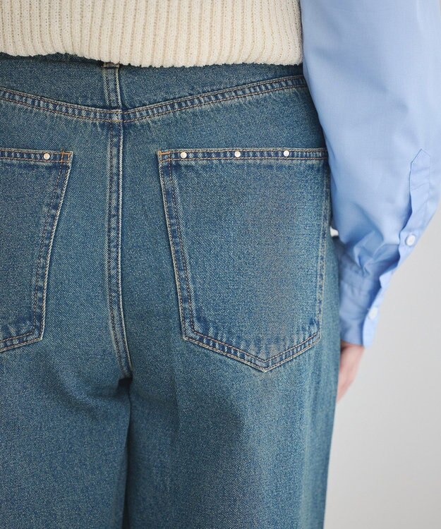 earth music&ecology スタッズデニムパンツ Medium Indigo
