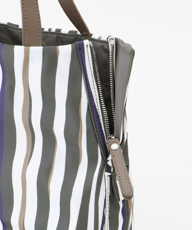 Y'SACCS 【ムック本掲載】ドローイングストライプ　ミニトートバッグ グレー