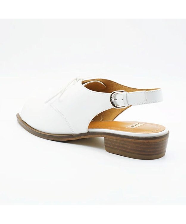 APOM レースアップスリングバックサンダル30 ホワイト