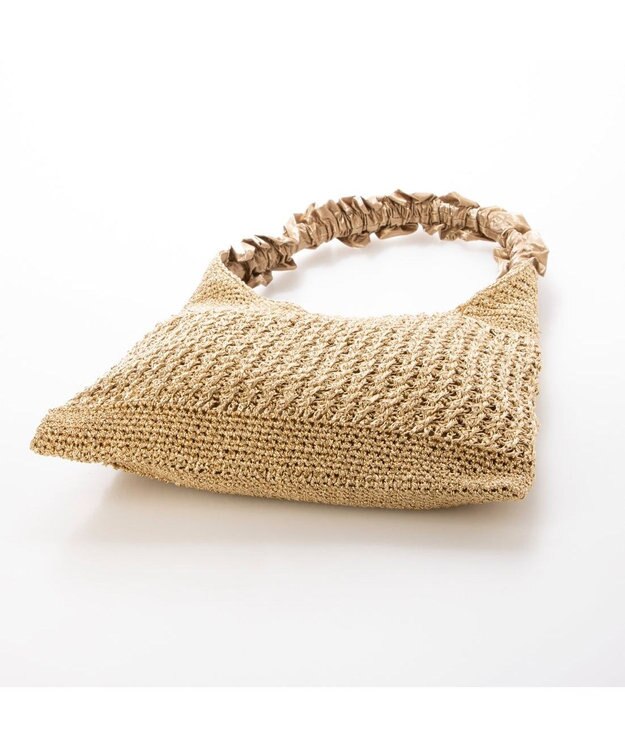 UNBILLION カシュカシュ cachecache / メタリックコードフリルハンドルトート ゴールド