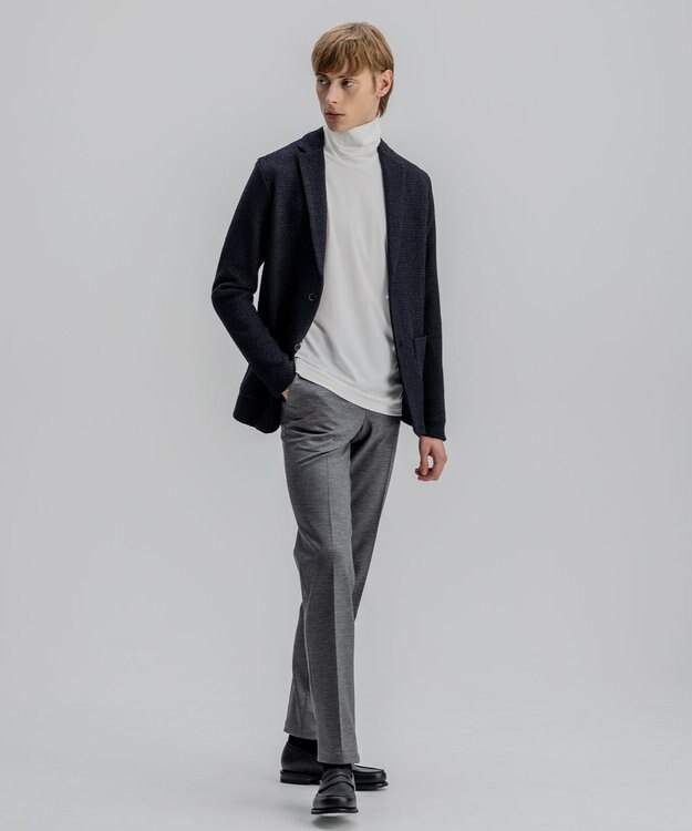 JOSEPH HOMME ストロータックステッチ　ニットジャケット ネイビー系