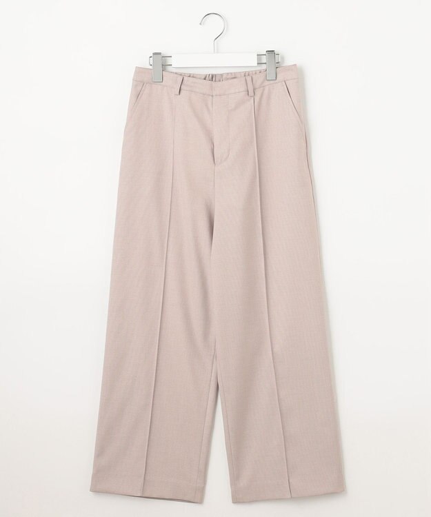 J.PRESS LADIES 【洗える】T/Rシャークスキン セミワイド パンツ ピンク系