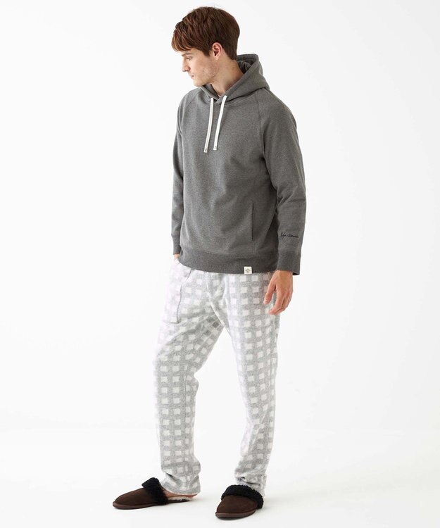 JOSEPH ABBOUD MOUNTAIN 【SPACE／UNISEX】フランネルジャージーチェック パンツ ライトグレー系3