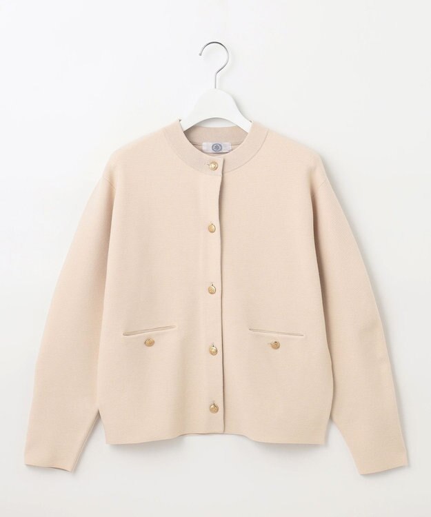 J.PRESS LADIES 【洗える】VIS/PE ROME ニット カーディガン ベージュ系