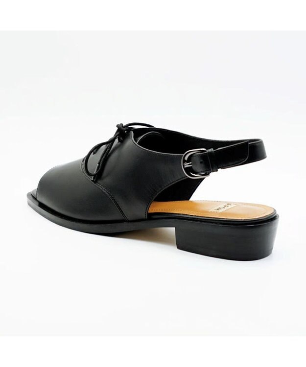 APOM レースアップスリングバックサンダル30 ブラック