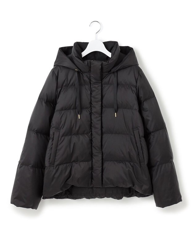 23区 L 【滝沢眞規子さん着用/VERY掲載】シレータフタ コンパクト ダウンコート ブラック系