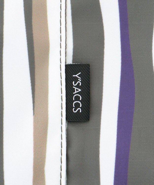 Y'SACCS 【ムック本掲載】ドローイングストライプ　ミニトートバッグ グレー