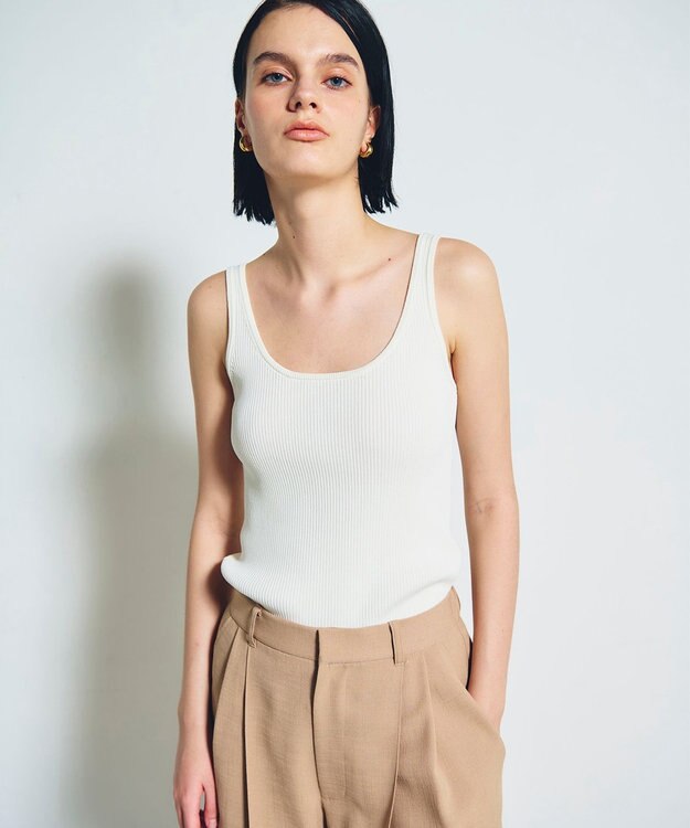 GRACE CONTINENTAL デコルテニットタンク キナリ