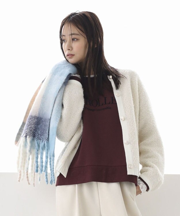 Green Parks 裏起毛フロッキーロゴプルオーバー Dark Red