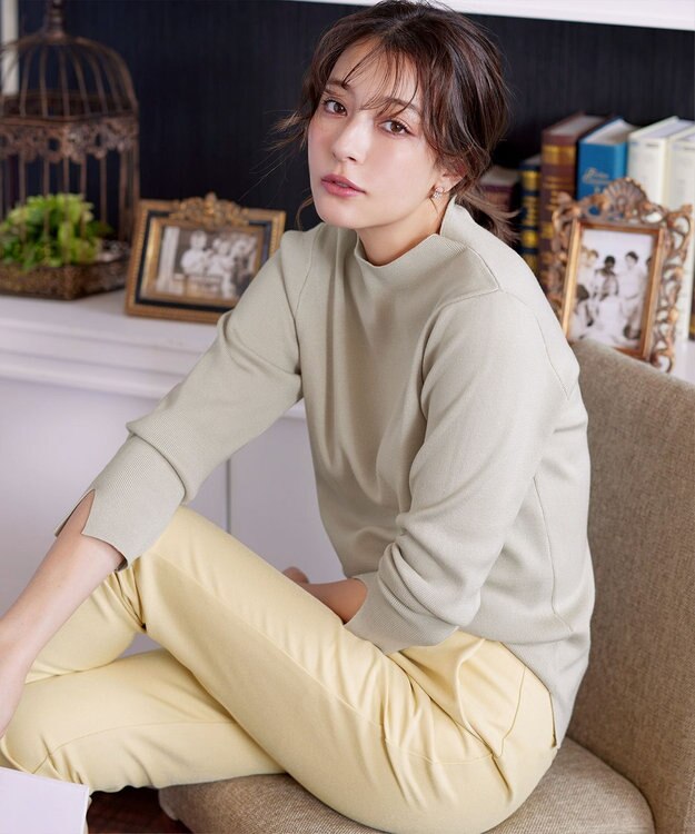 Tiaclasse 【洗える】ハイネックニットプルオーバー アイボリー