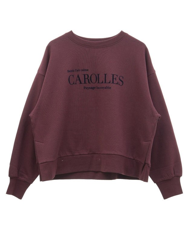 Green Parks 裏起毛フロッキーロゴプルオーバー Dark Red