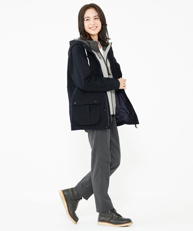 JOSEPH ABBOUD MOUNTAIN 【UNISEX】Pe／Nyピーチ ブルゾン ネイビー系