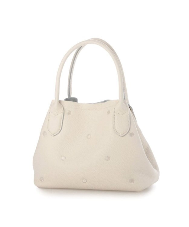 UNBILLION ペルケ perche / 牛革ドット刺繍2wayトートS アイボリー