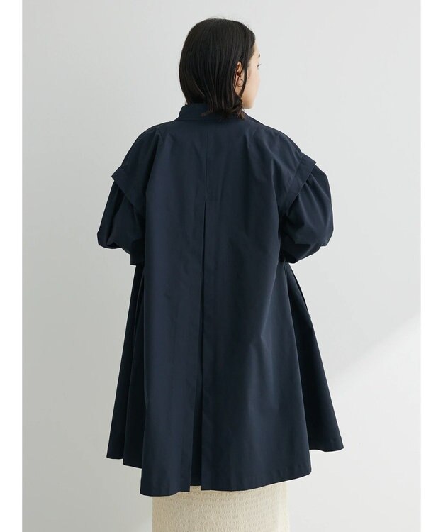 Green Parks 花粉防止　袖タックコート Navy