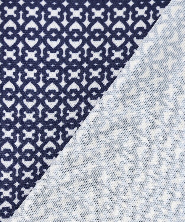 23区GOLF 【MEN】モノグラム柄  半袖ポロシャツ ネイビー系5