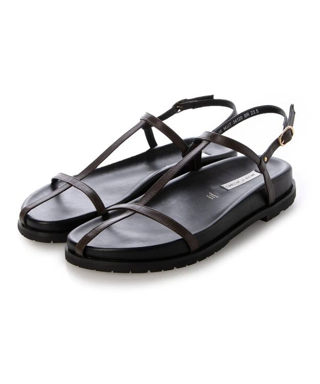 MODE ET JACOMO <MODE ET JACOMO>Tストラップスポーツサンダル ブラウン