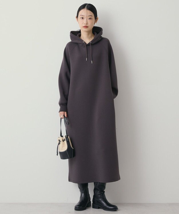 AMERICAN HOLIC ダンボールフーディーワンピース Dark Brown