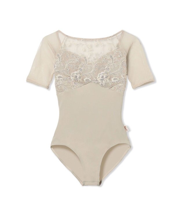 Chacott 【Nela ライン】ハーフスリーブレオタード エバーグリーン