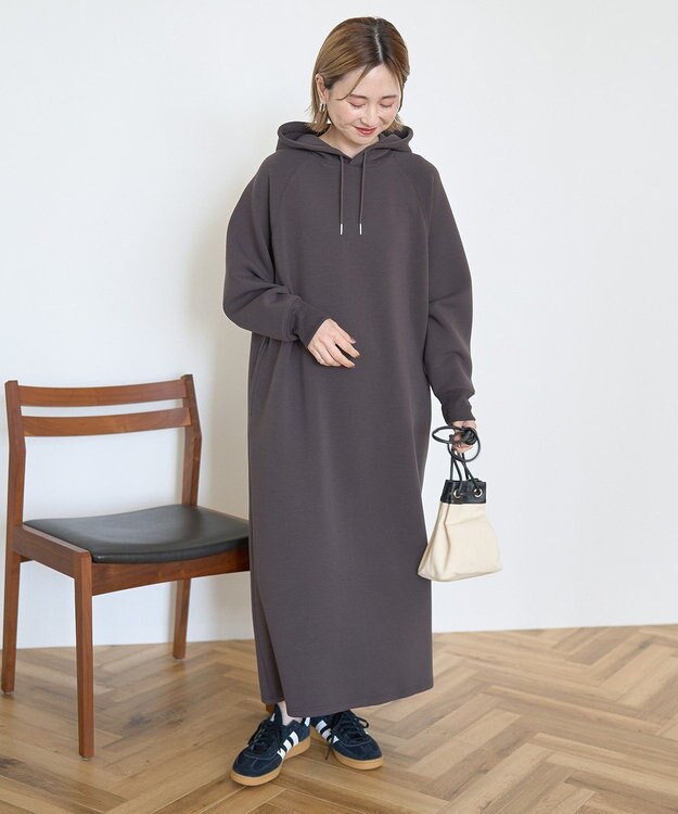 AMERICAN HOLIC ダンボールフーディーワンピース Dark Brown