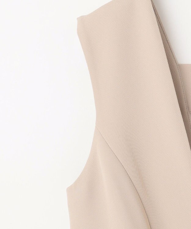 GRACE CONTINENTAL ビジュー釦サロペット ベージュ