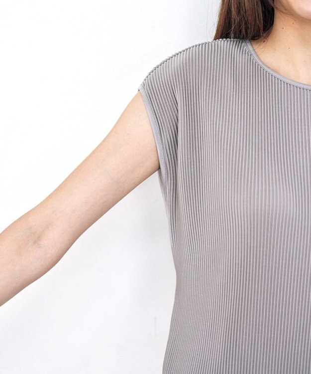 Tiaclasse 【2点セット・新色追加・洗える】クリスタルプリーツセットアップ グレージュ