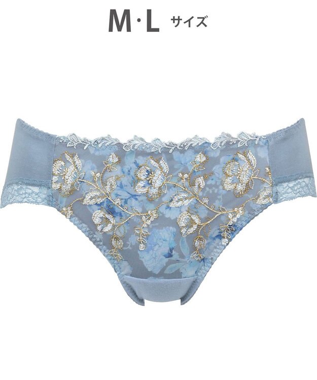 Wing ペアショーツ【重力に負けないバストケアBra】はきこみ丈あさめ　ウイング／ワコール　KF2308 グレイッシュブルー