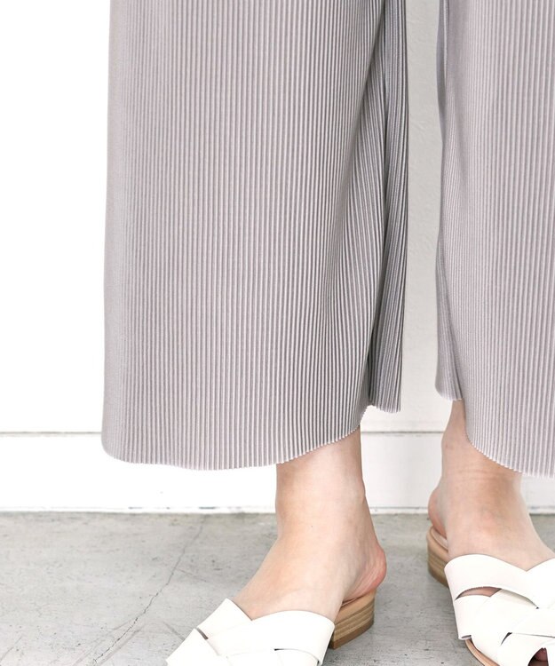 Tiaclasse 【2点セット・新色追加・洗える】クリスタルプリーツセットアップ グレージュ