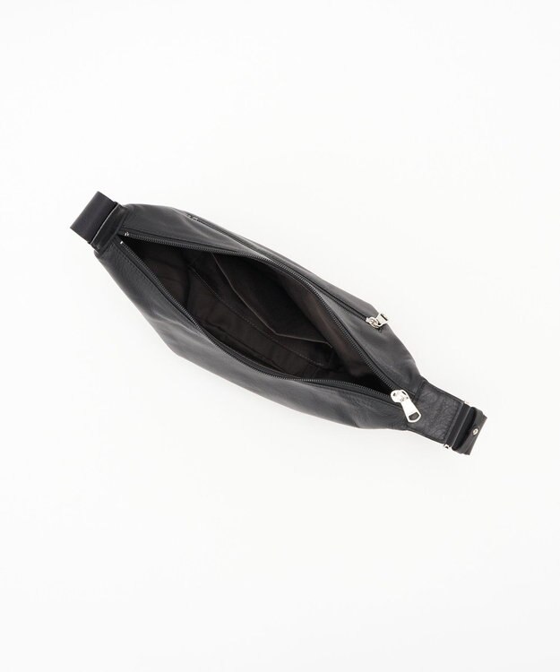 russet ＜ブランド人気No.1ショルダー＞ソフトレザーラウンドショルダーバッグ(CE-1326-WEB) Black2（シルバー金具）