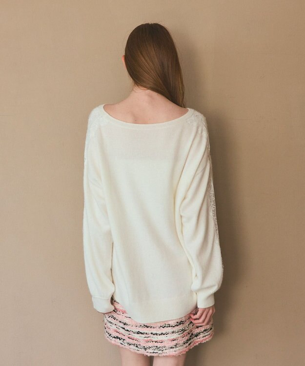 GRACE CONTINENTAL レーススリーブトップ キナリ