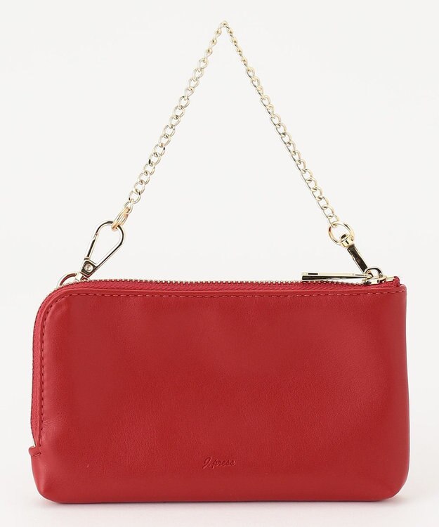 J.PRESS LADIES 【WEB限定カラーあり・A4サイズ収納可・セットアイテム】ポーチ付き PRINTED トート バッグ レッド系