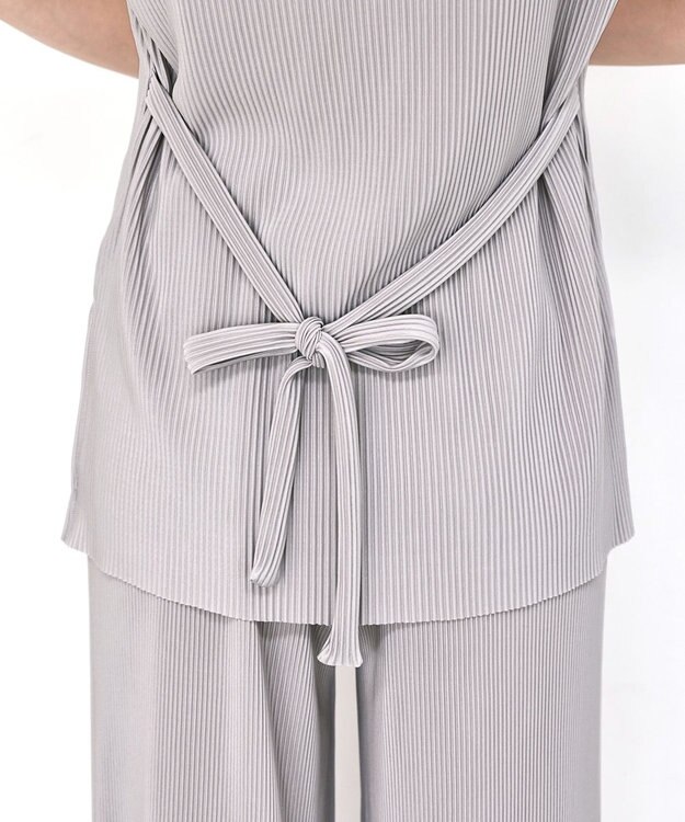 Tiaclasse 【2点セット・新色追加・洗える】クリスタルプリーツセットアップ グレージュ