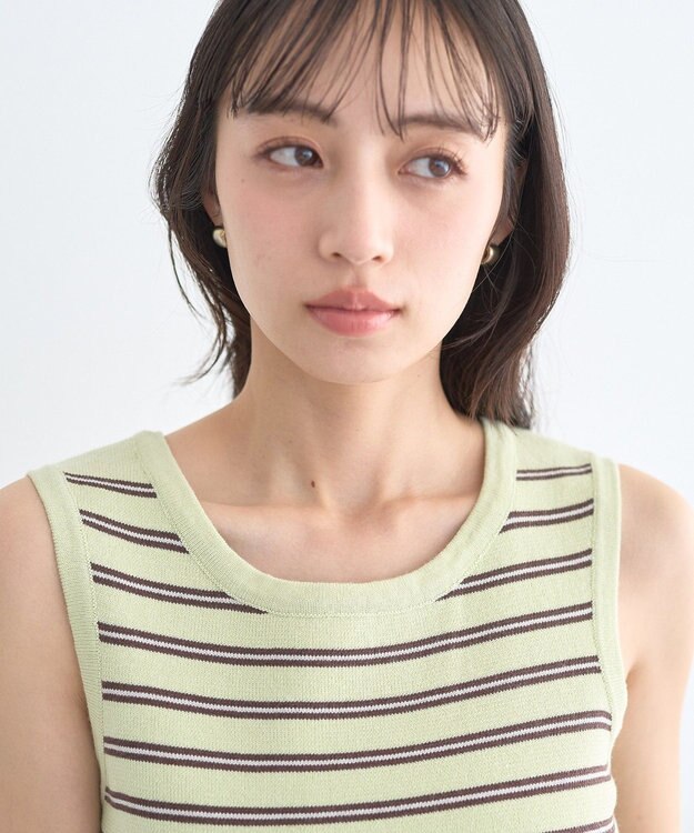 earth music&ecology ニットタンクトップ Pistachio
