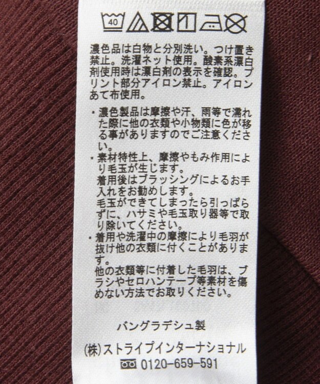 Green Parks 裏起毛フロッキーロゴプルオーバー Dark Red