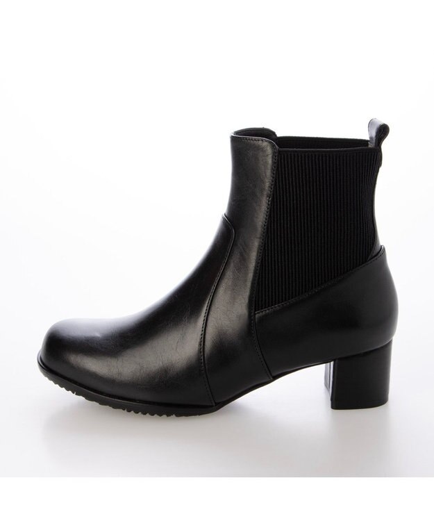 ing 【WEB限定】サイドゴアショートブーツ ブラック