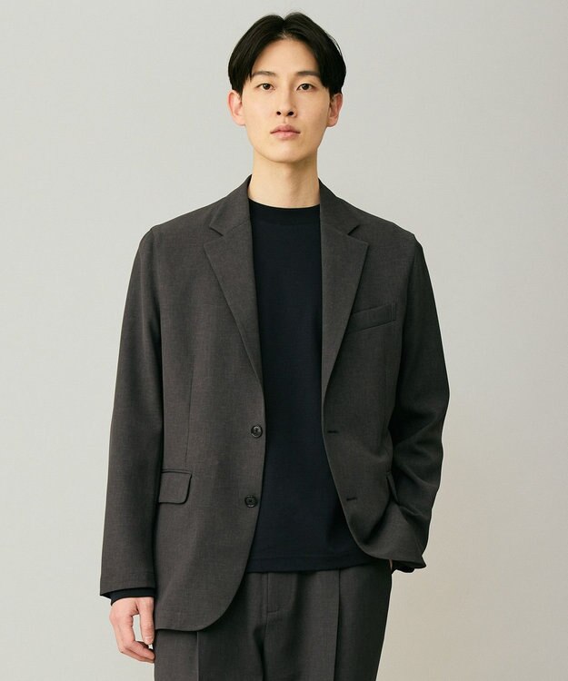 UNFILO MENS 【OCEANS 雑誌・web・YouTube 掲載】WOOL TOUCH 機能美ジャケット【東レ開発のウール見え高機能素材】 チャコール