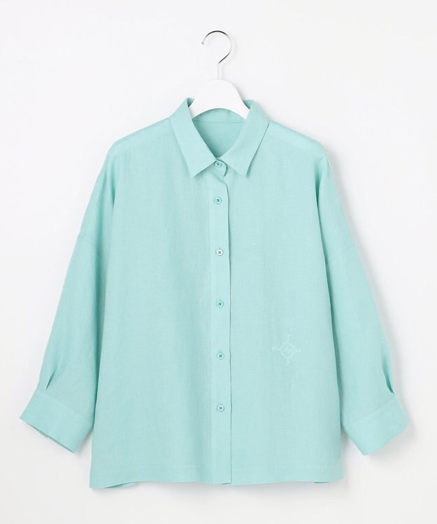 自由区 L トルコリネン シャツ ペールブルー