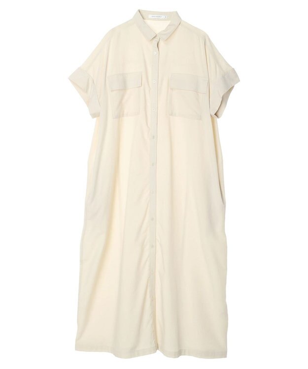 AMERICAN HOLIC 接触冷感＋ＵＶカットＷポケットシャツワンピース Ivory