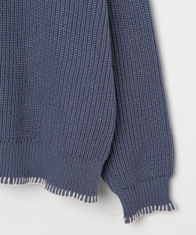 WEGO ハンドステッチポロプルオーバー ブルー