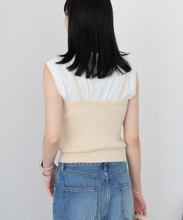 AMERICAN HOLIC 【2WAY】ニットチューブトップ Ecru
