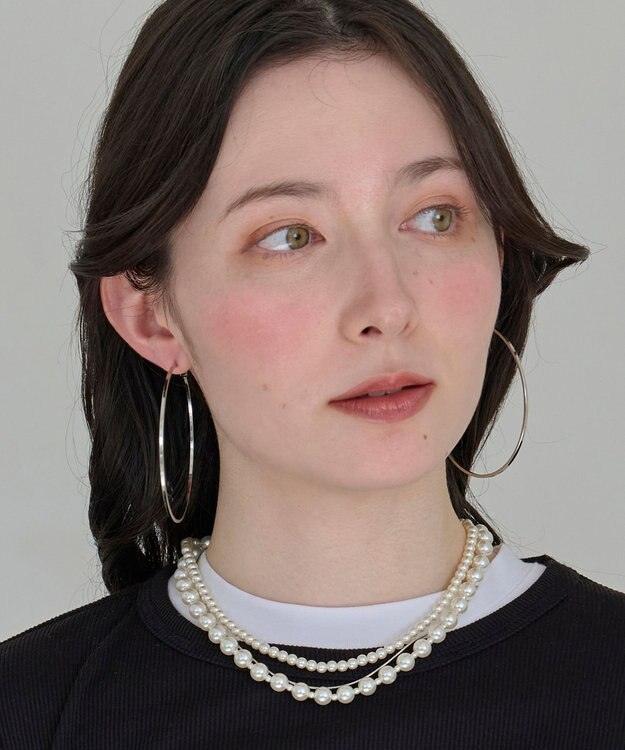 Phoebe ビッグサークルフープピアス  シルバー シルバー