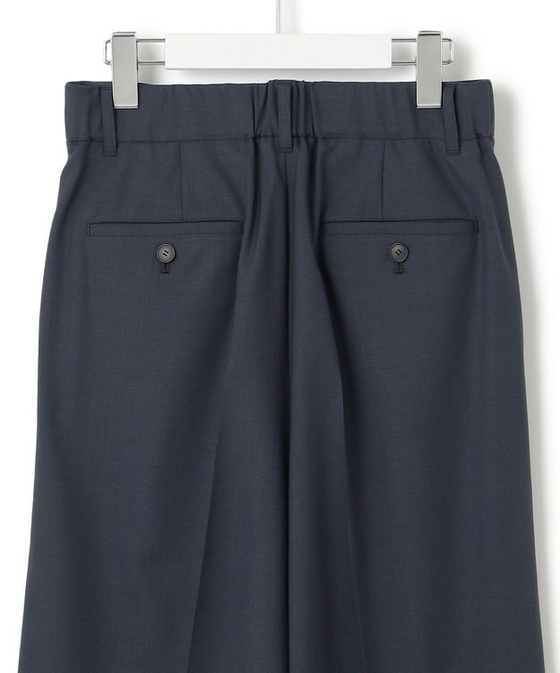 23区 L TWマットクロス ワイドパンツ ネイビー系