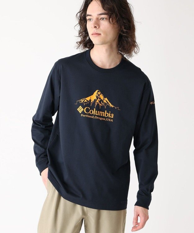 Columbia Columbia/ アーバンハイクグラフィックロングスリーブTシャツ /コロンビア Collegiate Navy、 Front Print