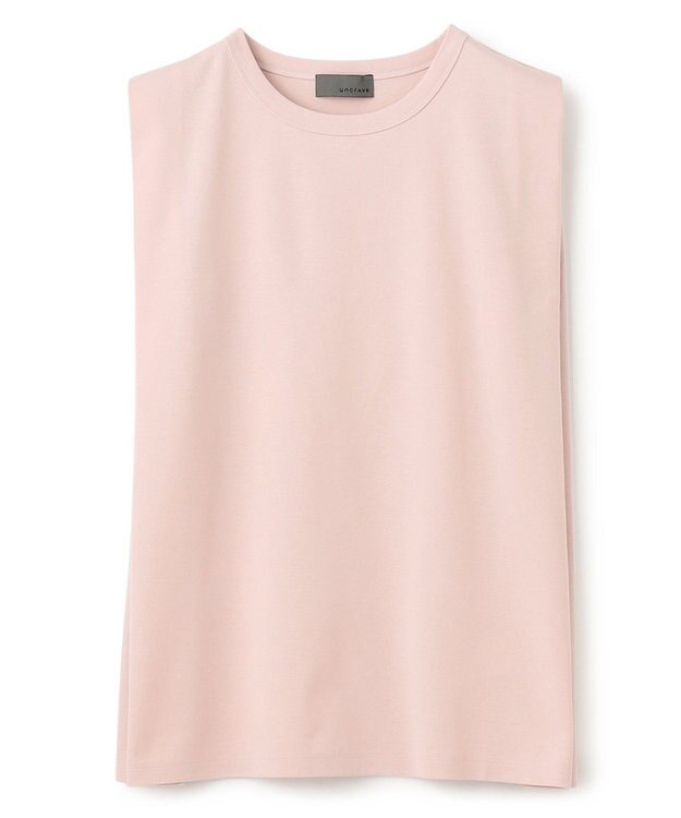 uncrave ダブルフェイスジャージー ノースリーブカットソー ピンク