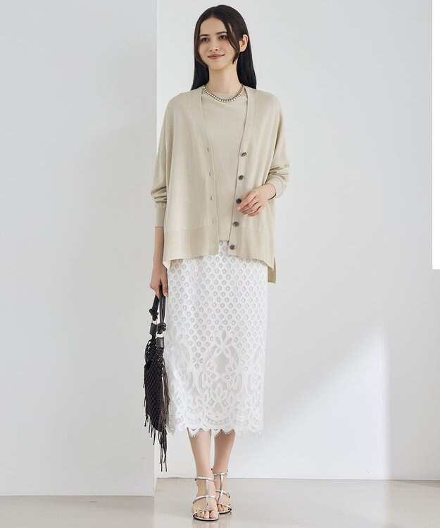 自由区 【SHIHOさん着用・こだわり素材】パネルレース スカート オフ