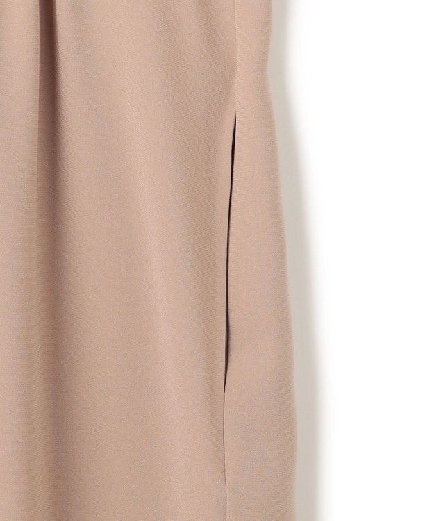 BEIGE， 【洗える】FLEUR / ニットコンビハイネックノースリーブドレス Beige