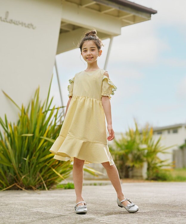 組曲 KIDS 【150-160㎝】ジュエルシー ワンピース イエロー系