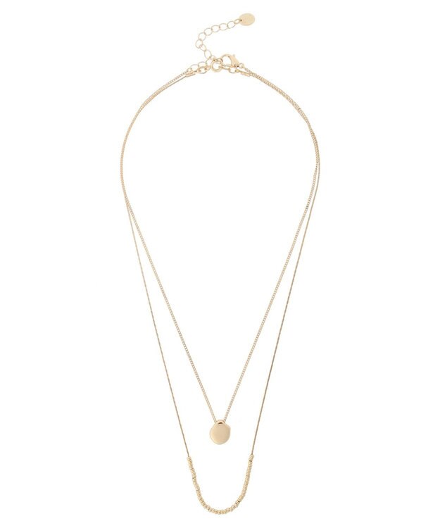 AMERICAN HOLIC メタルトップ＆ボールスライドチェーンＳＥＴネックレス Gold